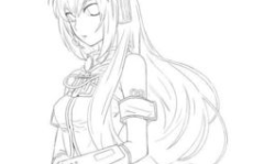 动漫美女图片简笔画,描绘青春活力的二次元魅力